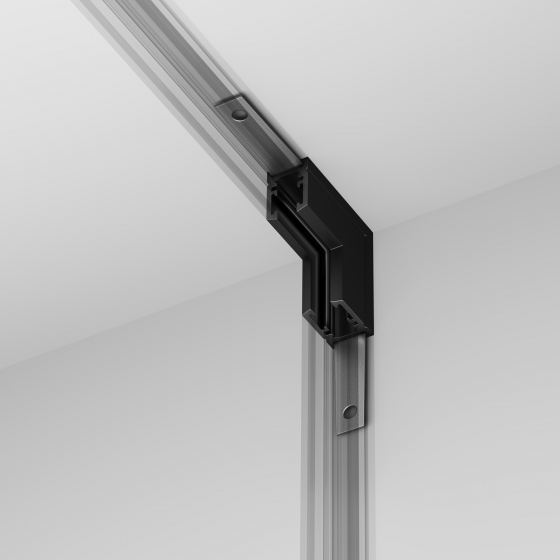 Коннектор угловой внутренний Technical накладной Levity черный 5