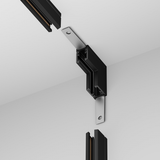 Коннектор угловой внутренний Technical накладной Levity черный 4