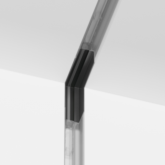 Угловой коннектор внутренний Gravity встраиваемый черный 5