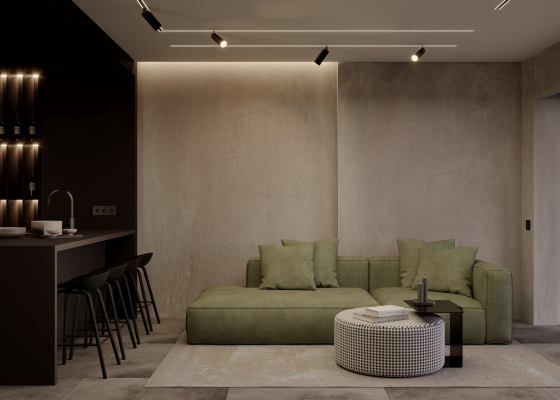 Шинопровод встраиваемый черный 2000 мм 3