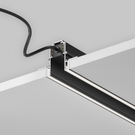 Шинопровод встраиваемый черный 2000 мм 4