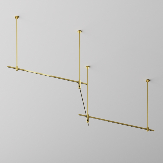 Шинопровод накладной/подвесной Flarity латунь 100 см 6