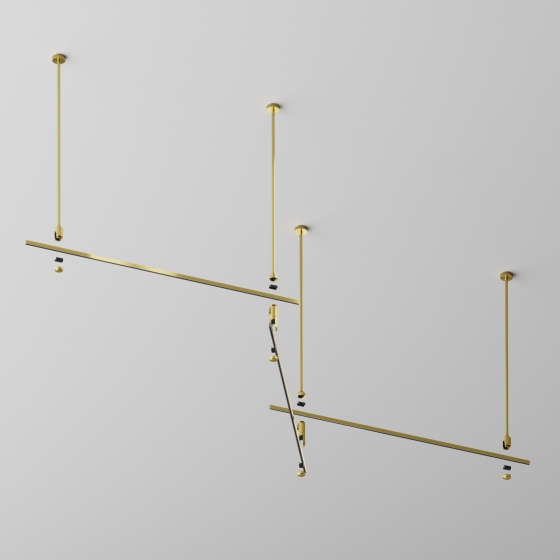 Шинопровод накладной/подвесной Flarity латунь 100 см 5