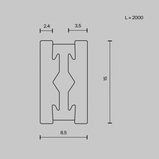Шинопровод Flarity латунный 2 м 5