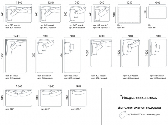 Диван Soho 248X162X92 CM 6