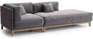 Диван с лаундж модулем Case 256X94X80 CM