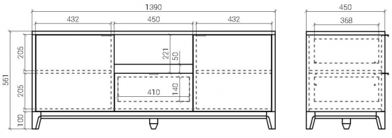 Тумба под тв Case 139X45X56 CM 8