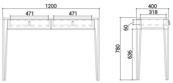 Консольный стол Case 120X40X78 CM 6