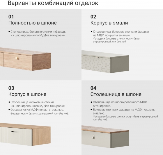 Консоль подвесная Minimal 216X43X24 CM 5