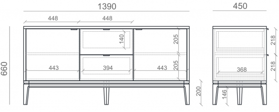 Тумба под ТВ Timeless 139X45X66 CM 5