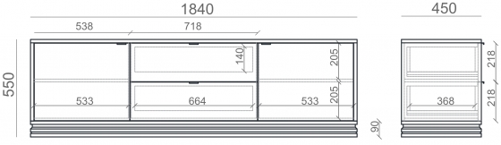 Тумба под ТВ Inspire Timeless 184X45X55 CM 5