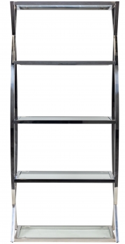 Стеллаж Glossy 90X35X200 CM Silver