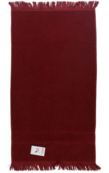Полотенце для рук декоративное с бахромой 50X90 CM бордового цвета 1