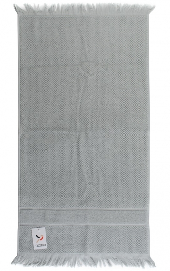 Полотенце для рук декоративное с бахромой 50X90 CM серого цвета 1