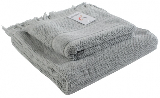 Банное полотенце с бахромой 70X140 CM серого цвета 2