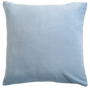 Подушка декоративная из бархата Essential 45X45 CM светло-синего цвета