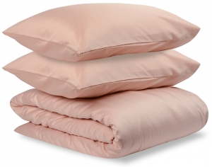 Комплект постельного белья полутораспальный из сатина Essential цвета пыльной розы 
