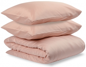 Комплект постельного белья двуспальный из сатина Essential цвета пыльной розы