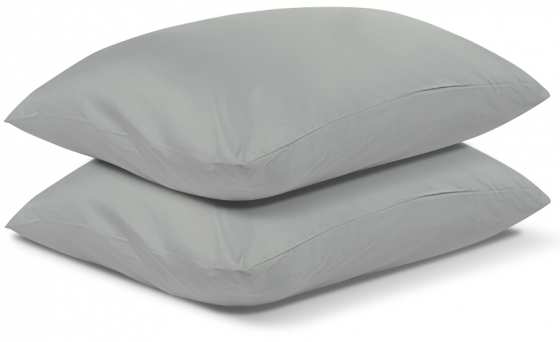 Комплект постельного белья двуспальный из сатина Essential светло-серого цвета 3