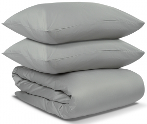 Комплект постельного белья двуспальный из сатина Essential светло-серого цвета
