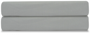 Простыня на резинке из сатина Essential 160X200X28 CM светло-серого цвета