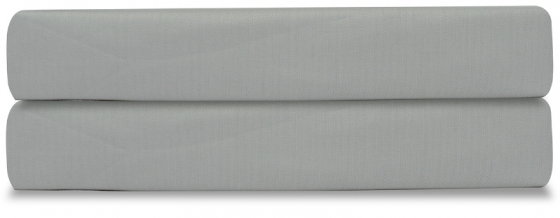 Простыня на резинке из сатина Essential 160X200X28 CM светло-серого цвета 1