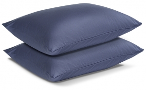 Две наволочки из сатина Essential 50X70 CM тёмно-синего цвета