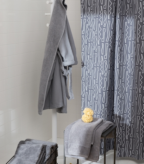 Халат банный из чесаного хлопка Eessential XL серого цвета 3