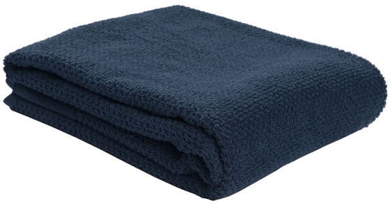 Полотенце банное фактурное Essential 90X150 CM тёмно-синего цвета 1