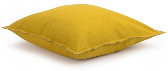 Чехол на подушку из фактурного хлопка Essential 45X45 CM горчичного цвета 2