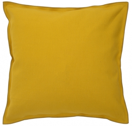 Чехол на подушку из фактурного хлопка Essential 45X45 CM горчичного цвета 1