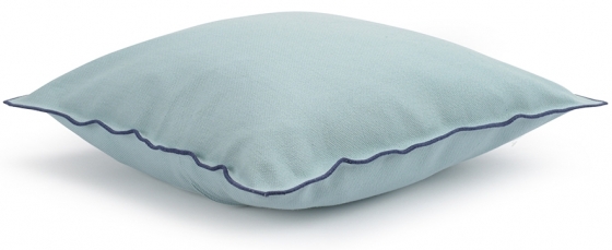 Чехол на подушку из фактурного хлопка Essential 45X45 CM голубого цвета 2
