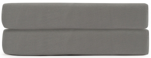 Сатиновая простыня на резинке из египетского хлопка Essential 160X200X28 CM серого цвета