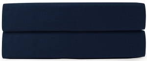 Сатиновая простыня на резинке из египетского хлопка Essential 180X200X28 CM тёмно-синего цвета