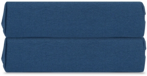 Простыня на резинке из органического стираного хлопка Essential 160X200X35 CM тёмно-синего цвета