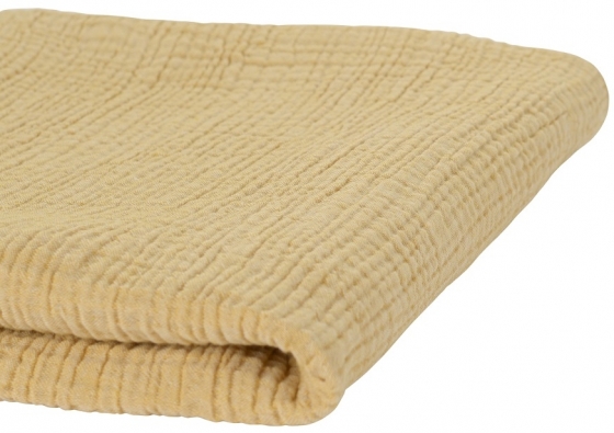 Одеяло из жатого хлопка Essential 90X120 CM горчичного цвета 4