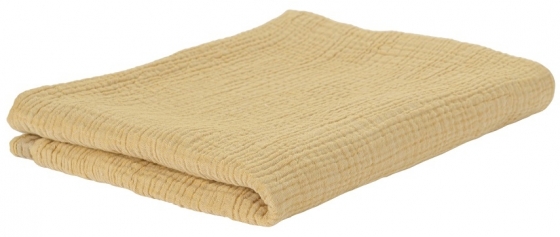Одеяло из жатого хлопка Essential 90X120 CM горчичного цвета 3