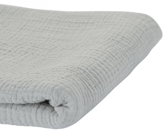 Одеяло из жатого хлопка Essential 90X120 CM серого цвета 4
