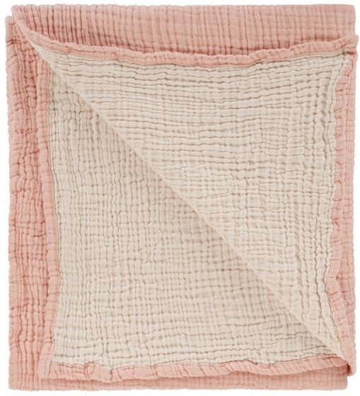 Одеяло из жатого хлопка Essential 90X120 CM цвета пыльной розы 2