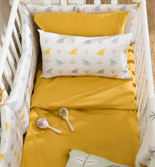 Комплект детского постельного белья из сатина Essential 100X120 CM горчичного цвета 2