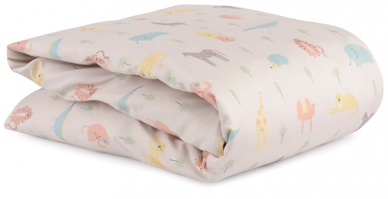 Комплект детского постельного белья из сатина Animalia Tiny World 100X120 CM 7