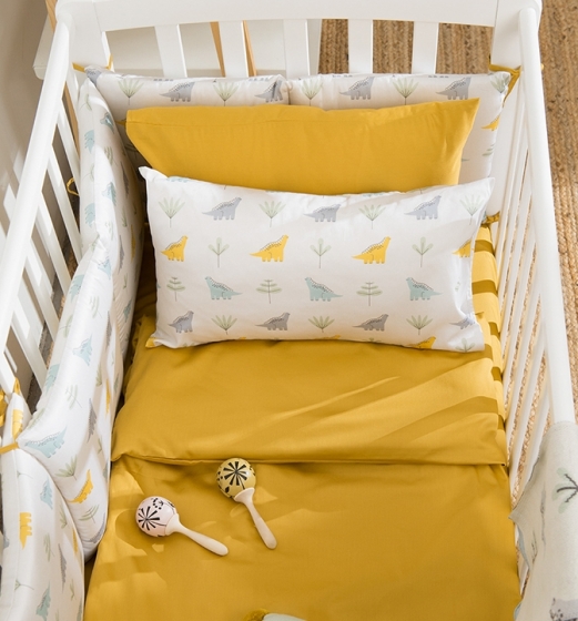 Комплект детского постельного белья из сатина Essential 110X140 CM горчичного цвета 3