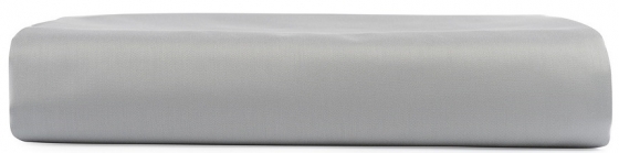 Простыня овальная на резинке из сатина Essential 75X125X20 CM светло-серого цвета 1