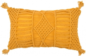 Чехол на подушку макраме Ethnic 35X60 CM горчичного цвета