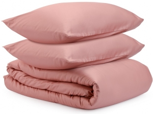 Комплект постельного белья из сатина Essential 150X200 CM тёмно-розового цвета