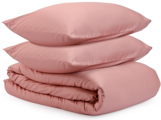 Комплект постельного белья из сатина Essential 150X200 CM тёмно-розового цвета 1