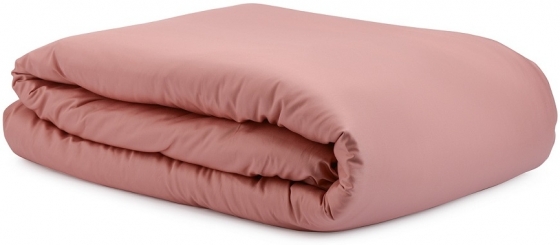 Комплект двуспальный из сатина Essential тёмно-розового цвета 2
