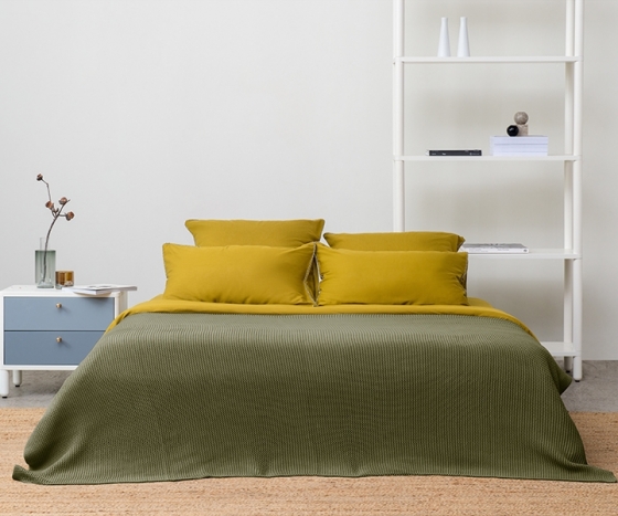 Комплект постельного белья Essential 200X220 CM оливкового цвета 6