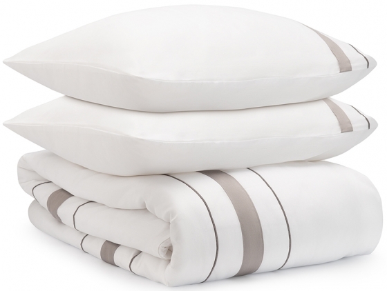 Комплект постельного белья из сатина Essential 200X220 CM белого цвета 1