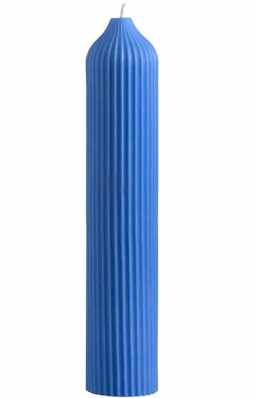 Свеча декоративная Edge 5X5X26 CM ярко-синего цвета 1